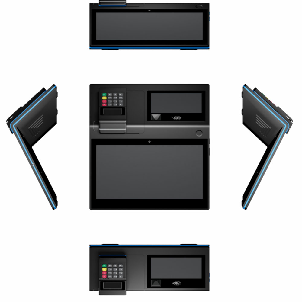 Dual screen banking pos