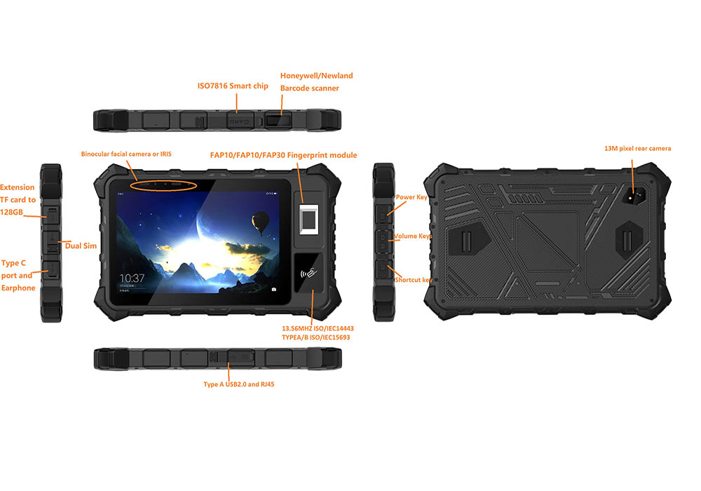 Rugged ekyc Biometric tablet